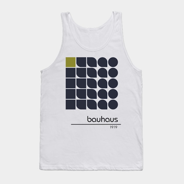 Bauhaus Retro Vintage Geometric Pattern Poster Design Tank Top by So Young So Good